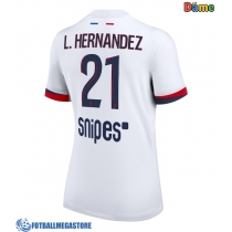 Fotballdrakt Dame Paris Saint-Germain Lucas Hernandez #21 Bortedrakt 2025-26 Kortermet